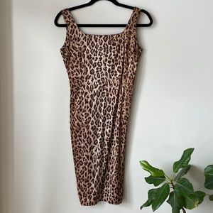Silk D&G leopard print pencil dress